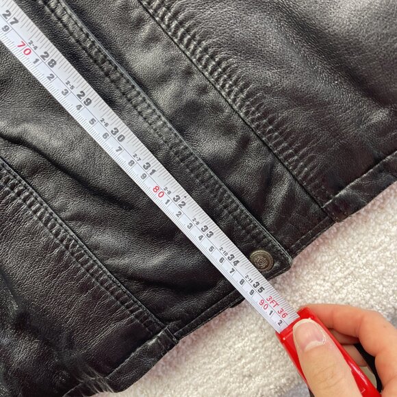 VTG Gabriel Collection Leather Black Utility Jacket Coat Men Sz L Canada Made - Picture 6 of 12